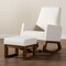 Baxton Studio Yashiya OffWhite Boucle Upholstered  Walnut Brown Finished Wood Rocking ChairOttoman Set 2PC 225-12925-12926-ZORO - alternate 8